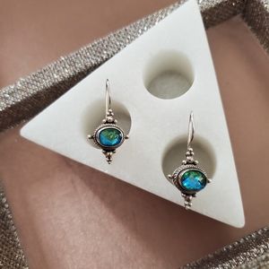 Sarda Rainbow Peridot Quartz Sterling Earrings